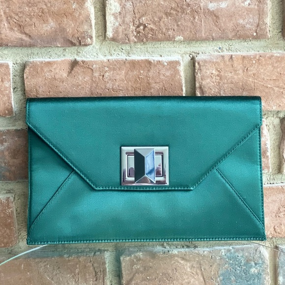 BCBGMaxAzria Handbags - BCBG MaxAzria Emerald Envelope Clutch